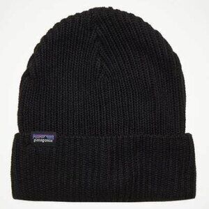 Patagonia Fishermans Rolled Beanie Vintage  Black NEW W/TAG's Unisex